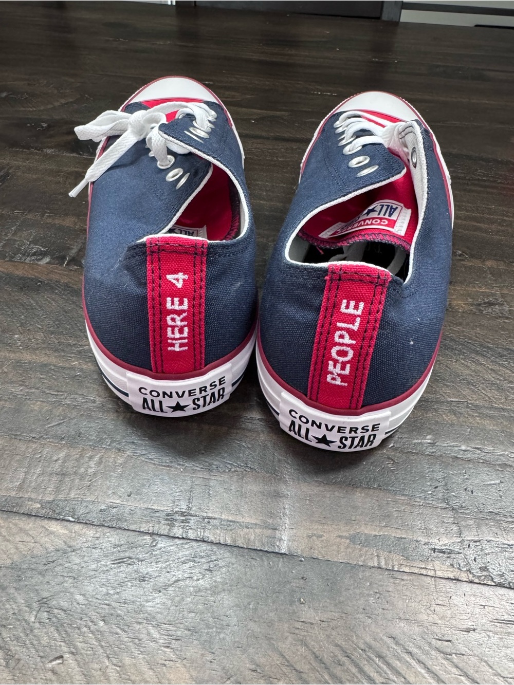 Converse Low-Top Navy and Red Canvas Sneakers - Picture 2 of 5
